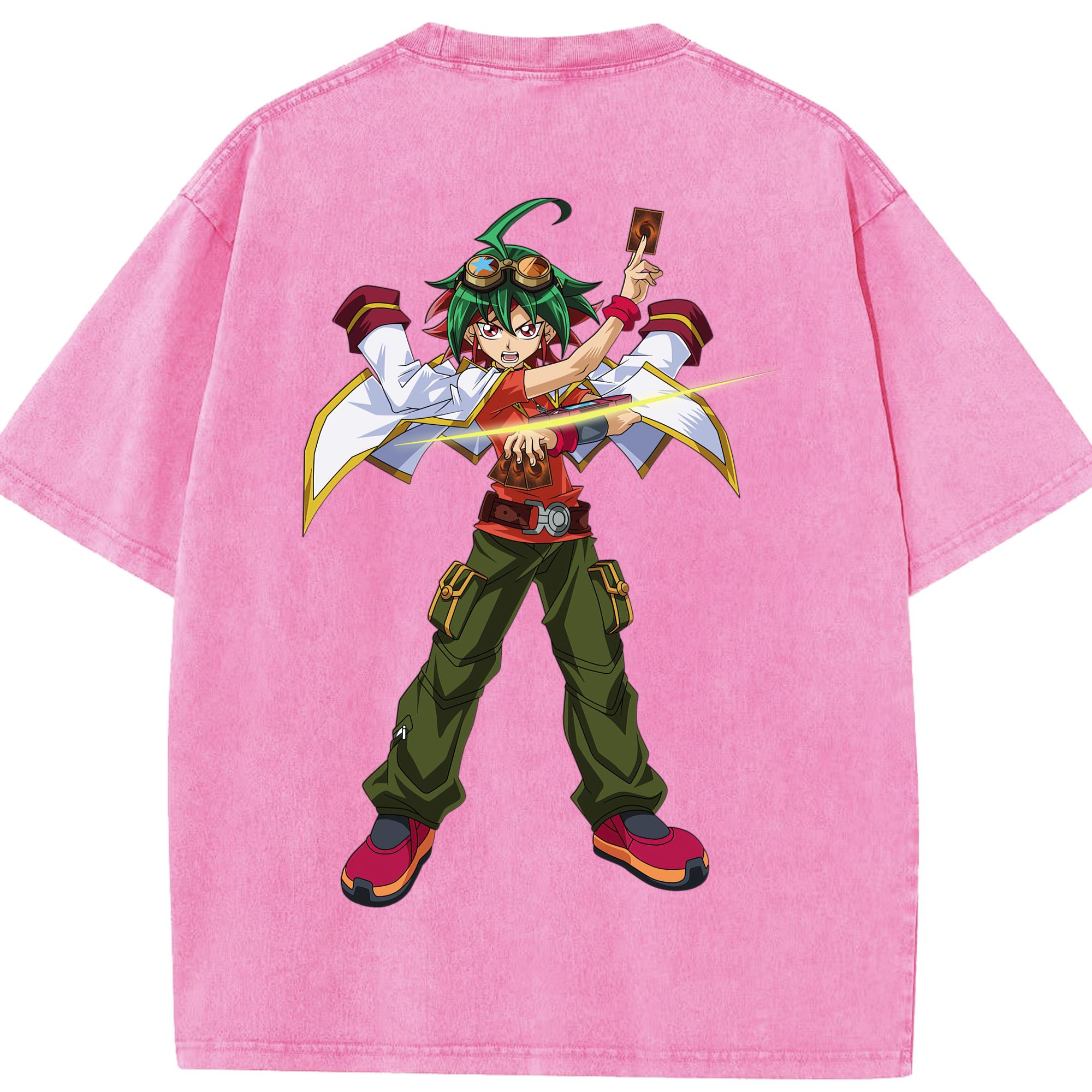 （画像用） 遊☆戯☆王 Yu-Gi-Oh! 綿100% ヴィンテージ風 半袖Tシャツ（背面プリント）